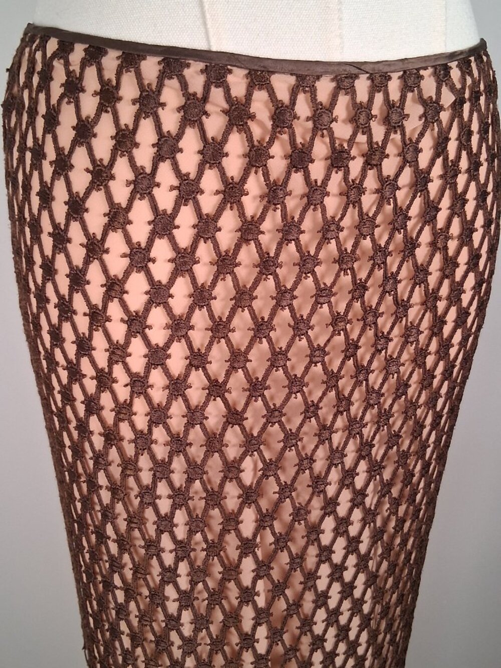 Archival Dolce & Gabbana "Golden Era" Crochet Net Maxi Skirt size IT 44 - US 8 - Picture 4 of 7